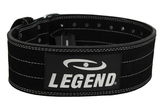 Power Lifting Fitness Riem Heren/Dames Zwart Suede Leer