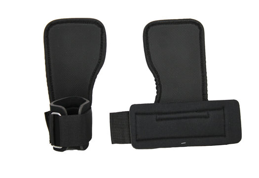 Fitness Handschoenen FlapGrip Heren/Dames Zwart Katoen