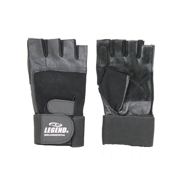 Fitness gloves leather Men/Women Black Leather