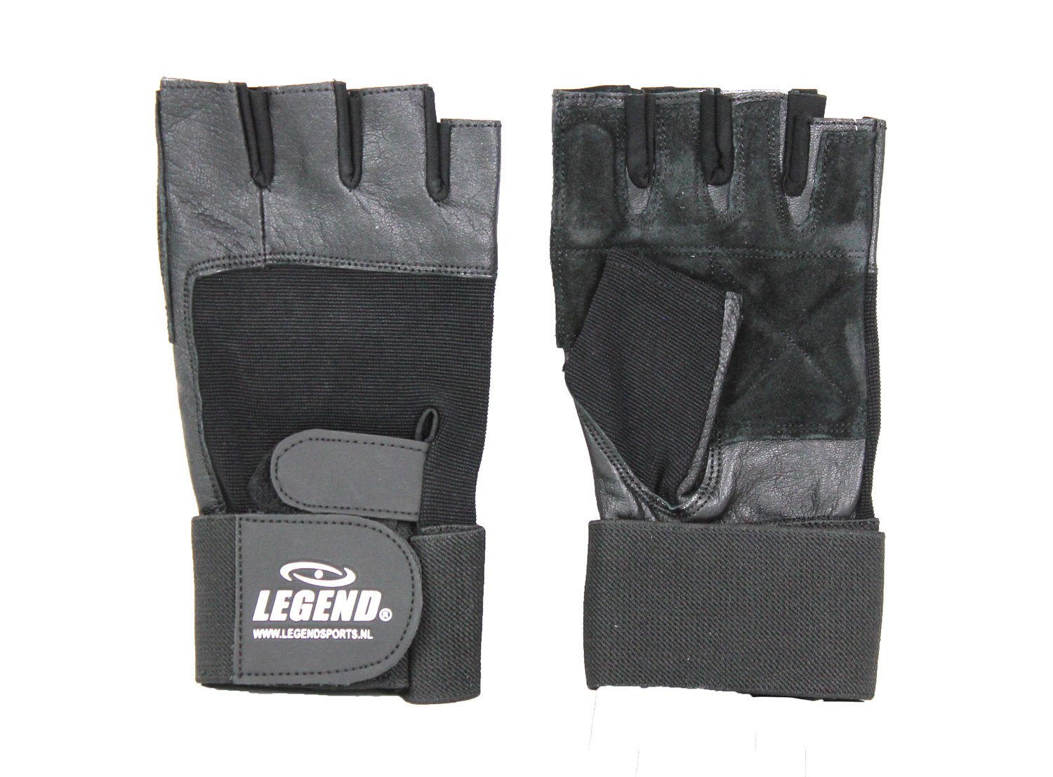 Fitness gloves leather Men/Women Black Leather