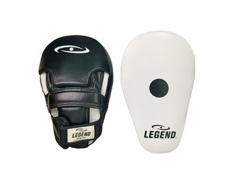 Hand Pads Super Pro Trappen en Stoten Wit/Zwart Leer