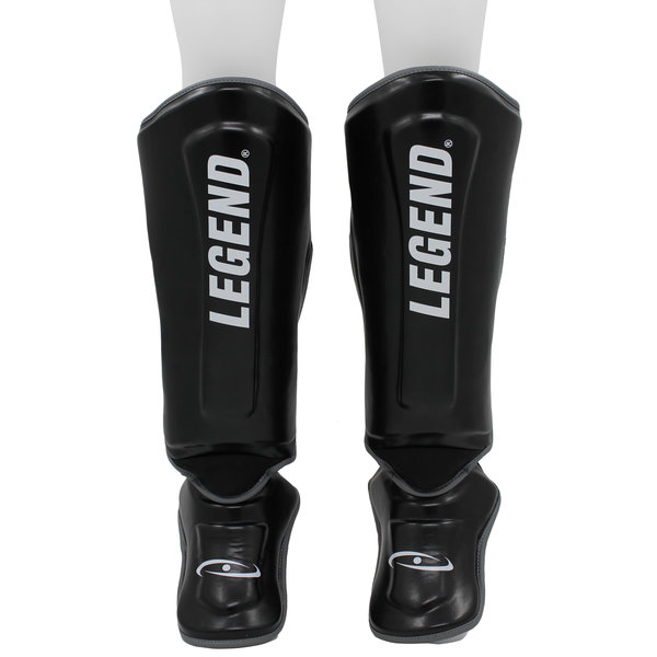 Kickboxing Shin Guards Protect Plus Men/Women Black-Grey PU