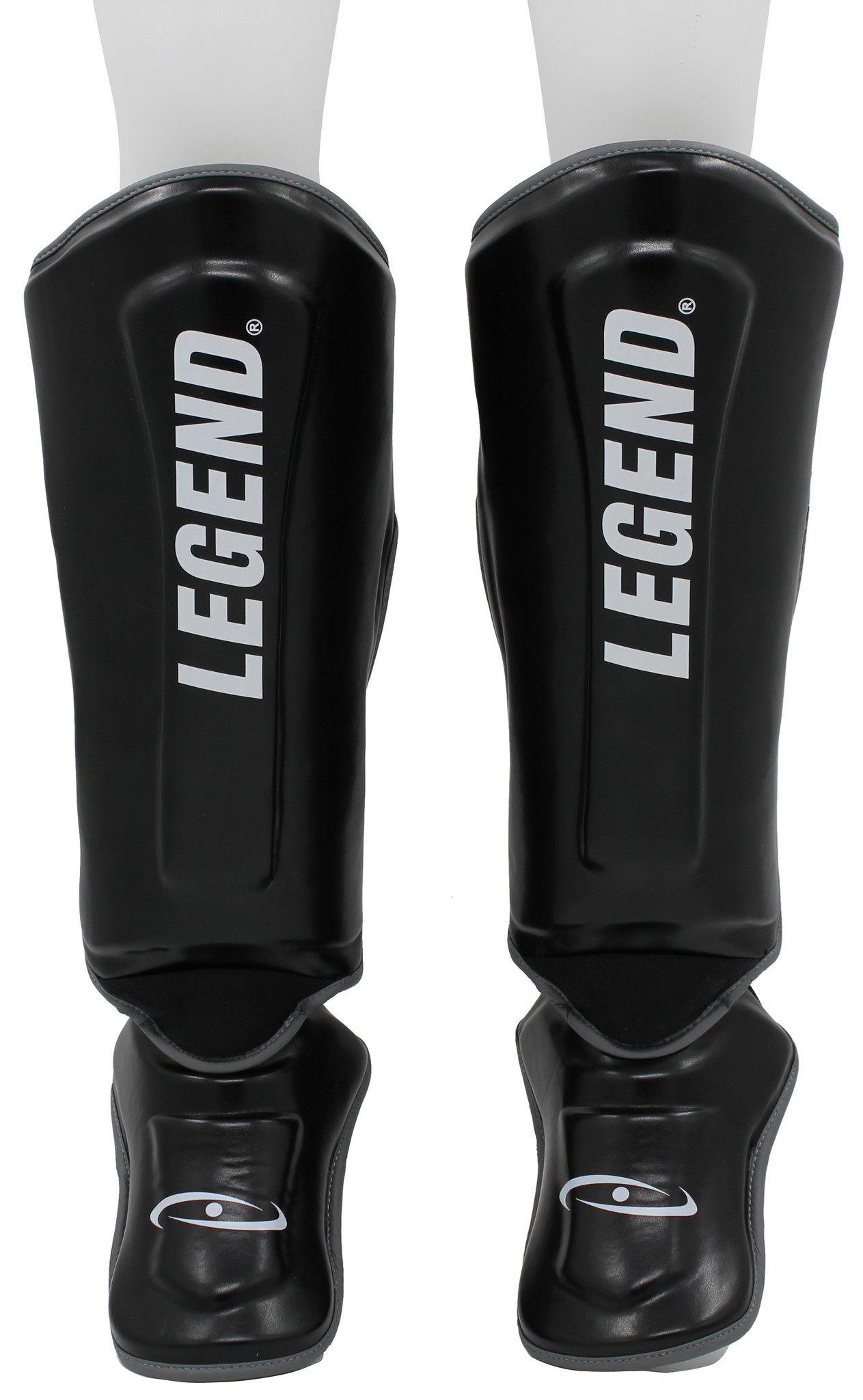 Kickboxing Shin Guards Protect Plus Men/Women Black-Grey PU