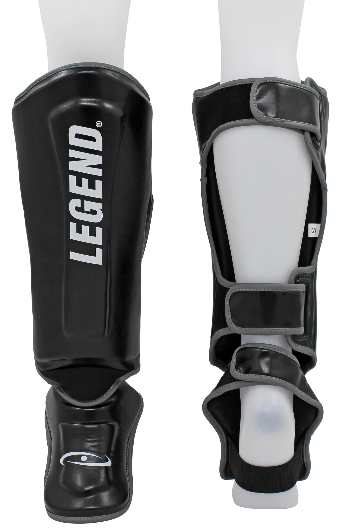 Kickboxing Shin Guards Protect Plus Men/Women Black-Grey PU