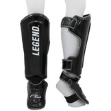 Kickboxing Shin Guards Protect Plus Men/Women Black-Grey PU