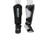 Kickboks Scheenbeschermers Protect Plus Heren/Dames Zwart-Grijs PU