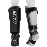 Kickboxing Shin Guards Protect Plus Men/Women Black-Grey PU