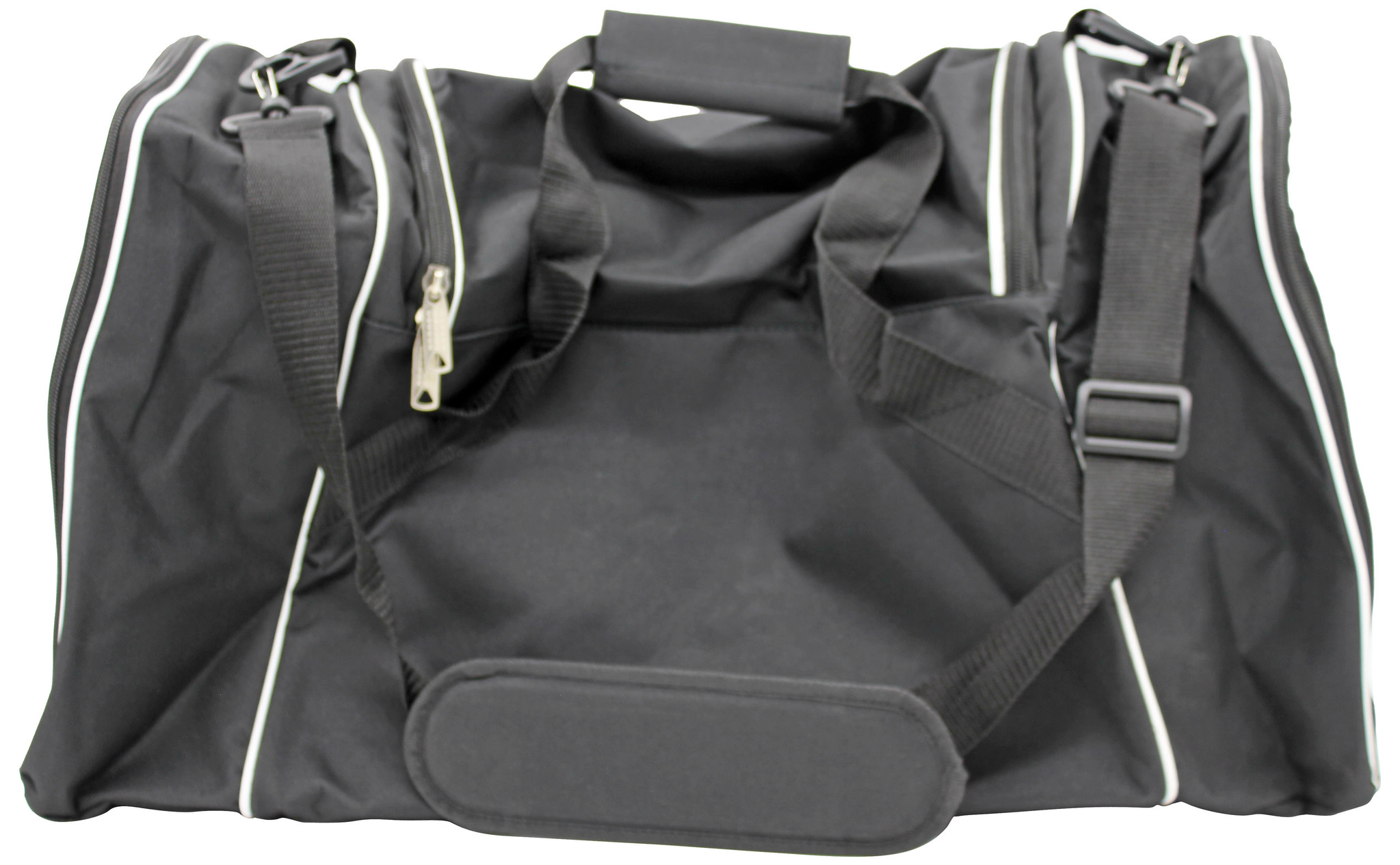 Sports bag with 3 zipper compartments Black