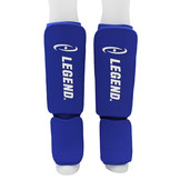 Shin Guards Legend Easy Kids/Adults Blue Elastic