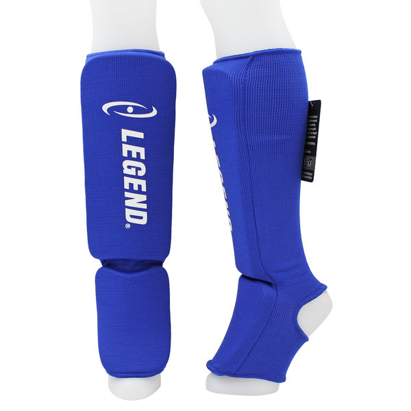 Shin Guards Legend Easy Kids/Adults Blue Elastic