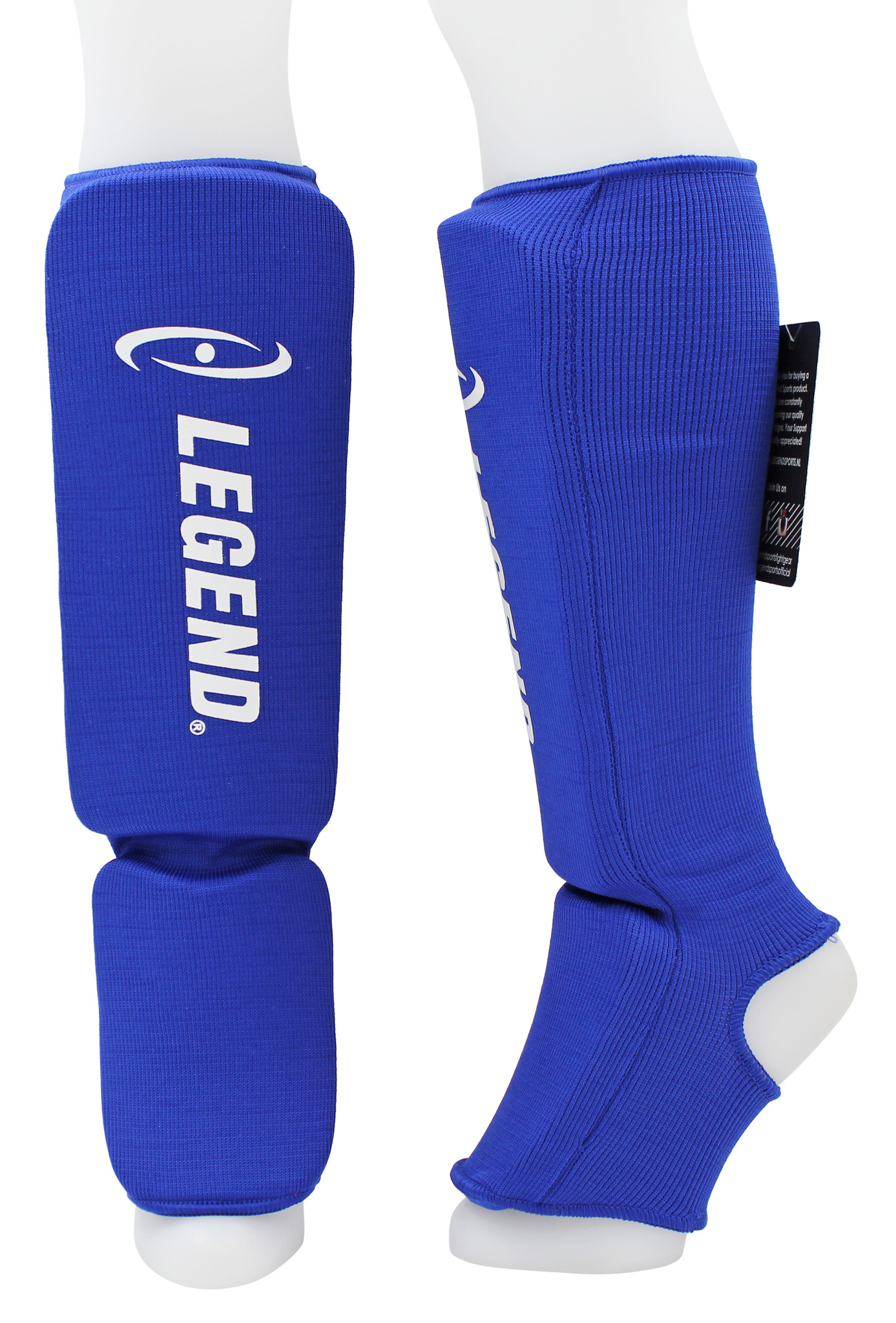 Shin Guards Legend Easy Kids/Adults Blue Elastic