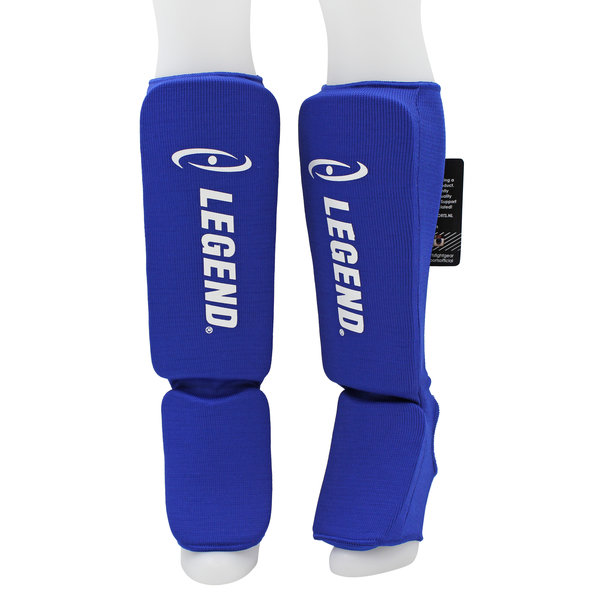 Shin Guards Legend Easy Kids/Adults Blue Elastic