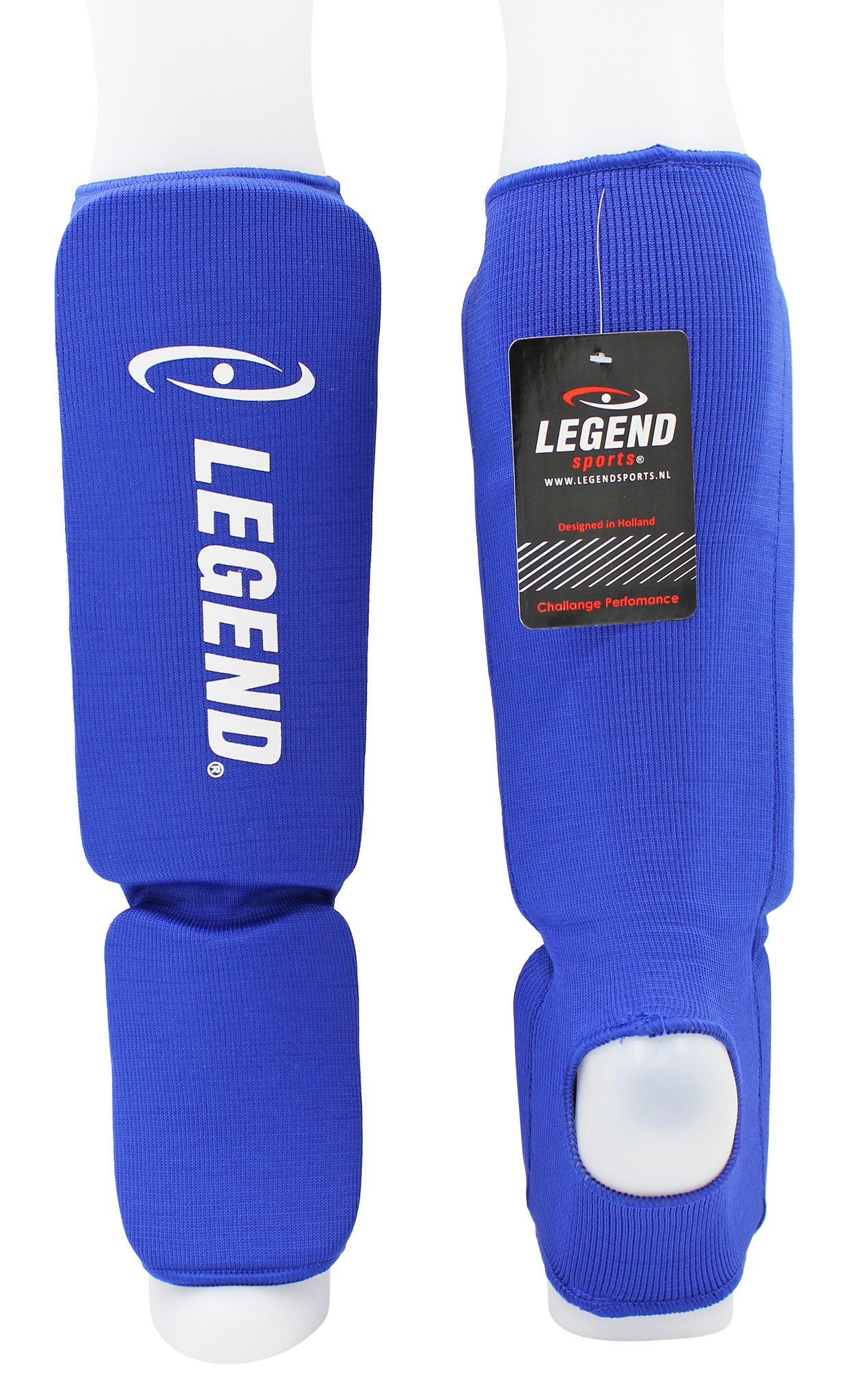 Shin Guards Legend Easy Kids/Adults Blue Elastic