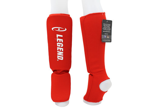 Scheenbeschermers Legend Easy Kids/Volwassenen Rood Elastisch