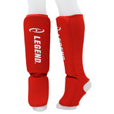 Shin Guards Legend Easy Kids/Adults Red Elastic
