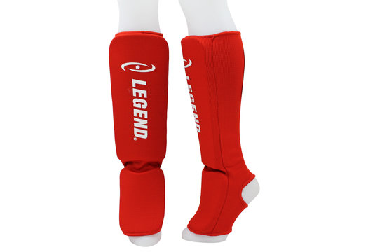 Scheenbeschermers Legend Easy Kids/Volwassenen Rood Elastisch