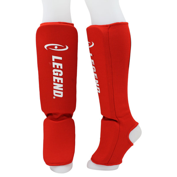 Scheenbeschermers Legend Easy Kids/Volwassenen Rood Elastisch Scheenbeschermers Legend Easy Kids/Volwassenen Rood Elastisch
