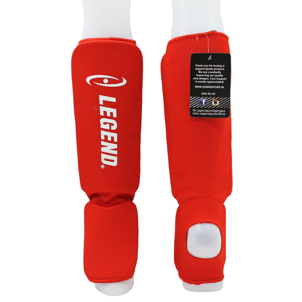 Scheenbeschermers Legend Easy Kids/Volwassenen Rood Elastisch Scheenbeschermers Legend Easy Kids/Volwassenen Rood Elastisch