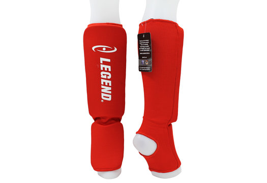 Scheenbeschermers Legend Easy Kids/Volwassenen Rood Elastisch