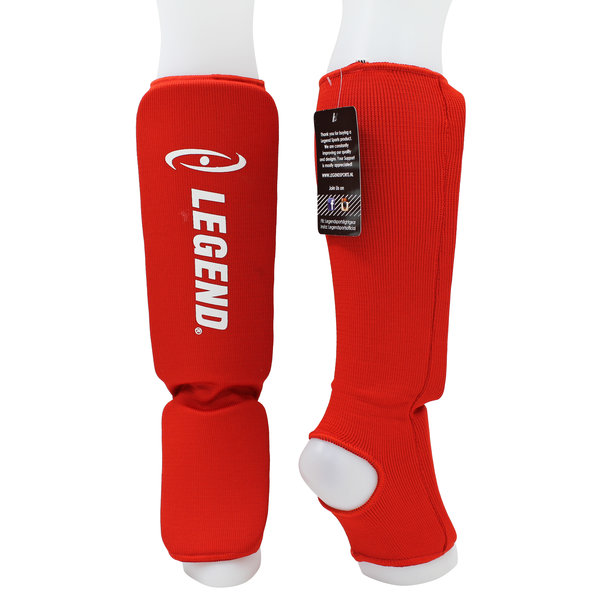Scheenbeschermers Legend Easy Kids/Volwassenen Rood Elastisch Scheenbeschermers Legend Easy Kids/Volwassenen Rood Elastisch