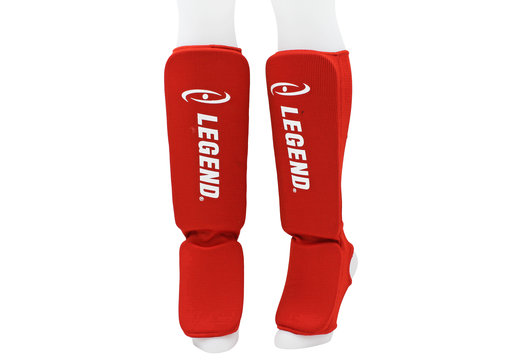 Scheenbeschermers Legend Easy Kids/Volwassenen Rood Elastisch