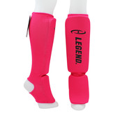 Shin Guards Legend Easy Girls/Ladies Pink Elastic