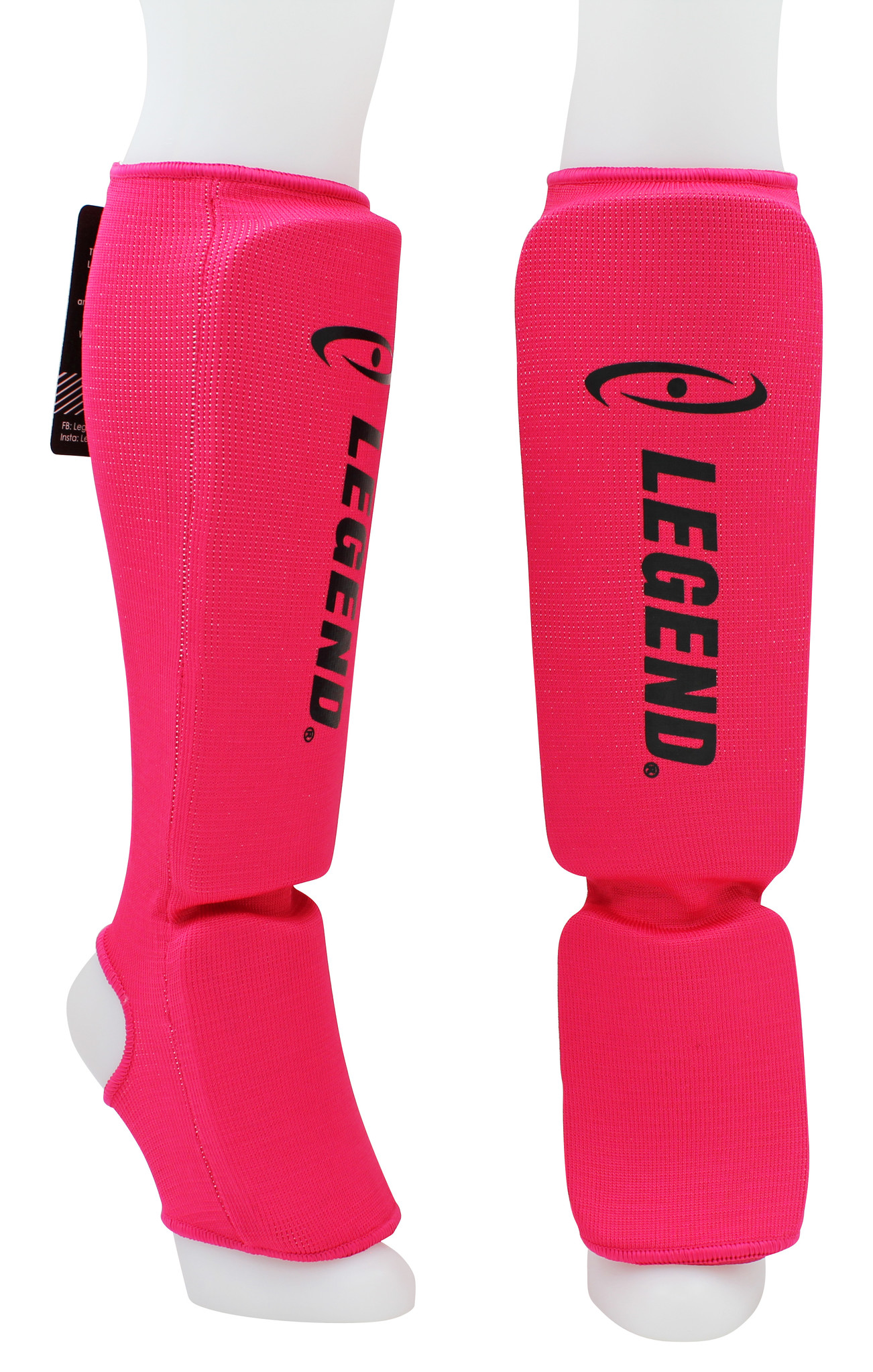 Shin Guards Legend Easy Girls/Ladies Pink Elastic