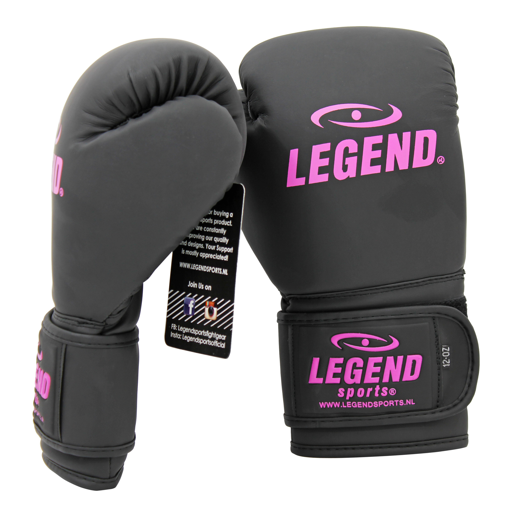 LegendClima Boxing Gloves Ladies Matte Black-Pink PU