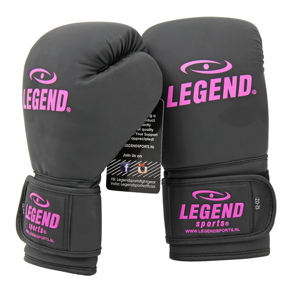 LegendClima Boxing Gloves Ladies Matte Black-Pink PU