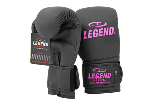 LegendClima Bokshandschoenen Dames Mat Zwart-Roze PU