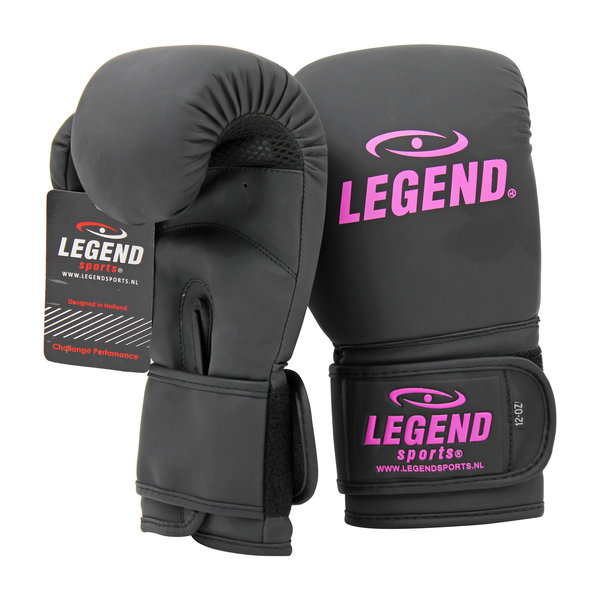 LegendClima Boxing Gloves Ladies Matte Black-Pink PU