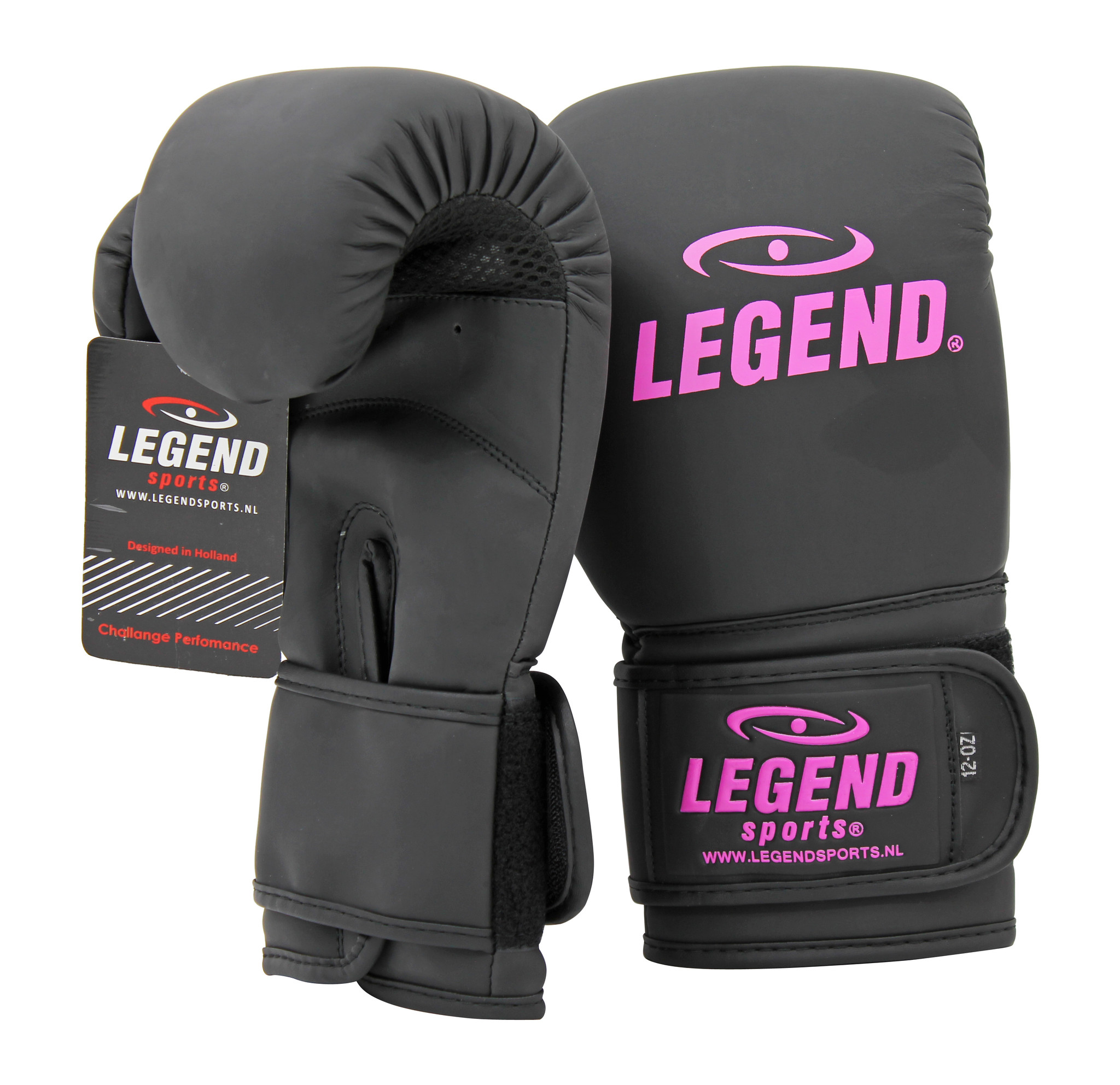 LegendClima Boxing Gloves Ladies Matte Black-Pink PU