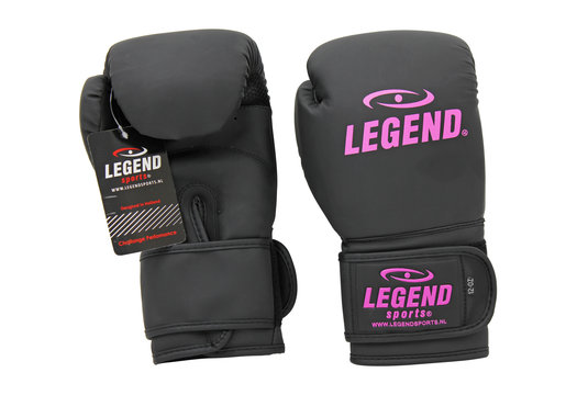 LegendClima Bokshandschoenen Dames Mat Zwart-Roze PU