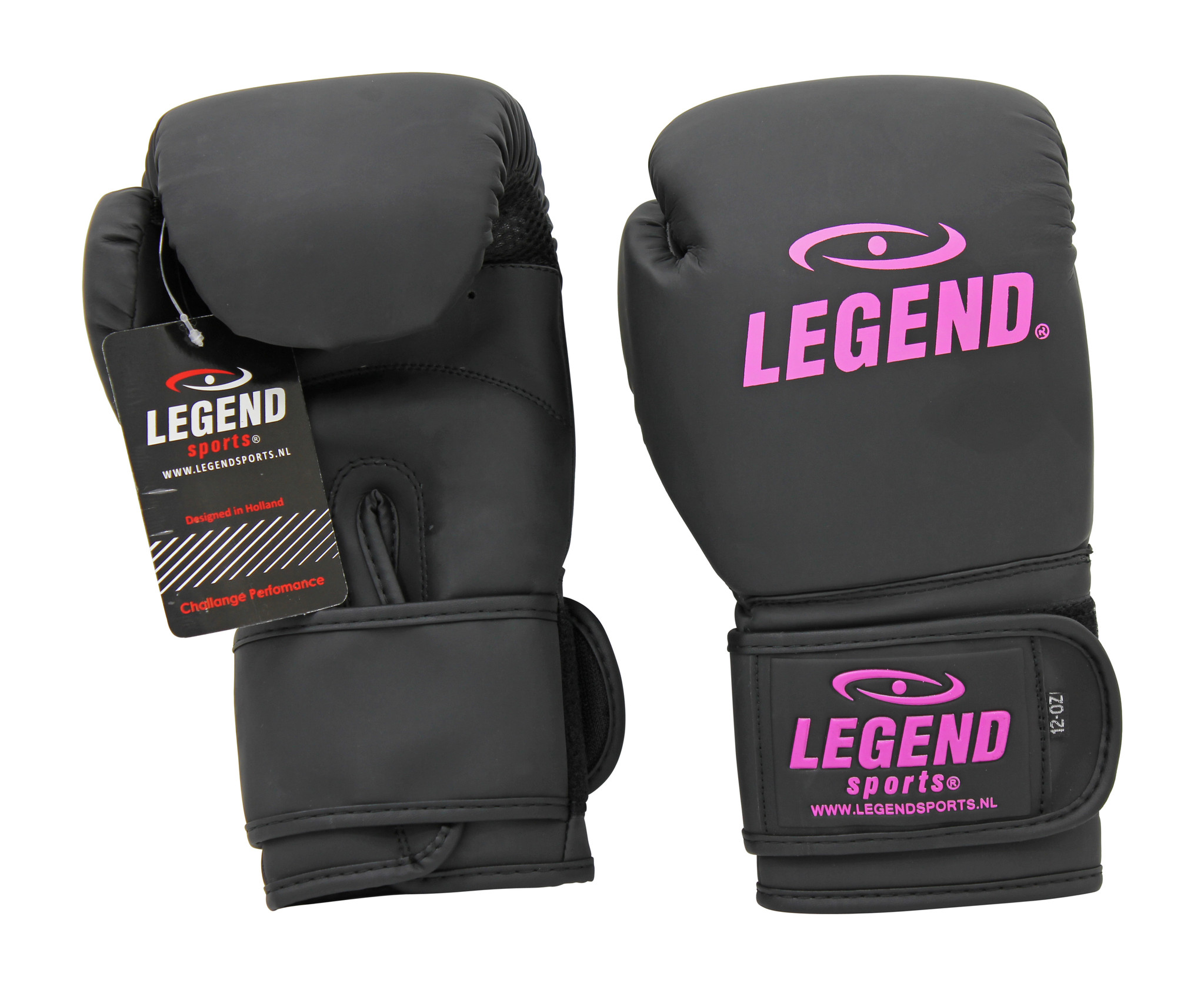 LegendClima Bokshandschoenen Dames Mat Zwart-Roze PU