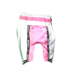 Kickboks Broekje Meisjes/Dames Wit-Roze Satijn