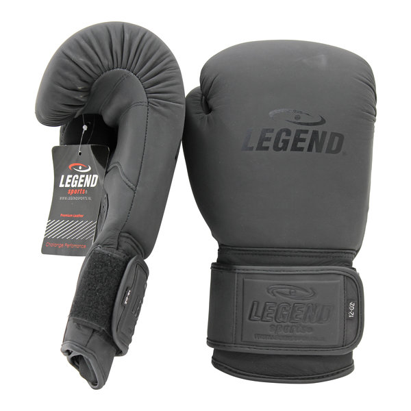 Boxing Gloves Legend Power Men/Women Matte Black Leather