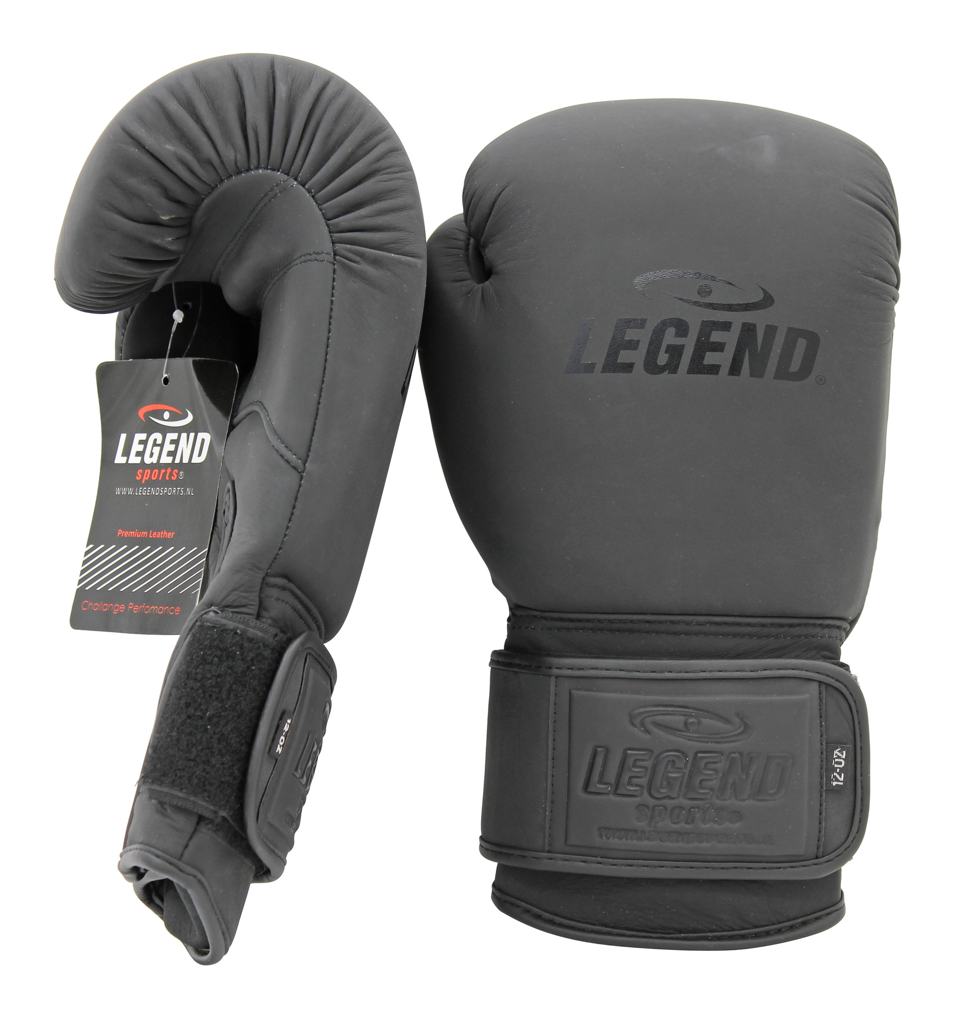 Boxing Gloves Legend Power Men/Women Matte Black Leather
