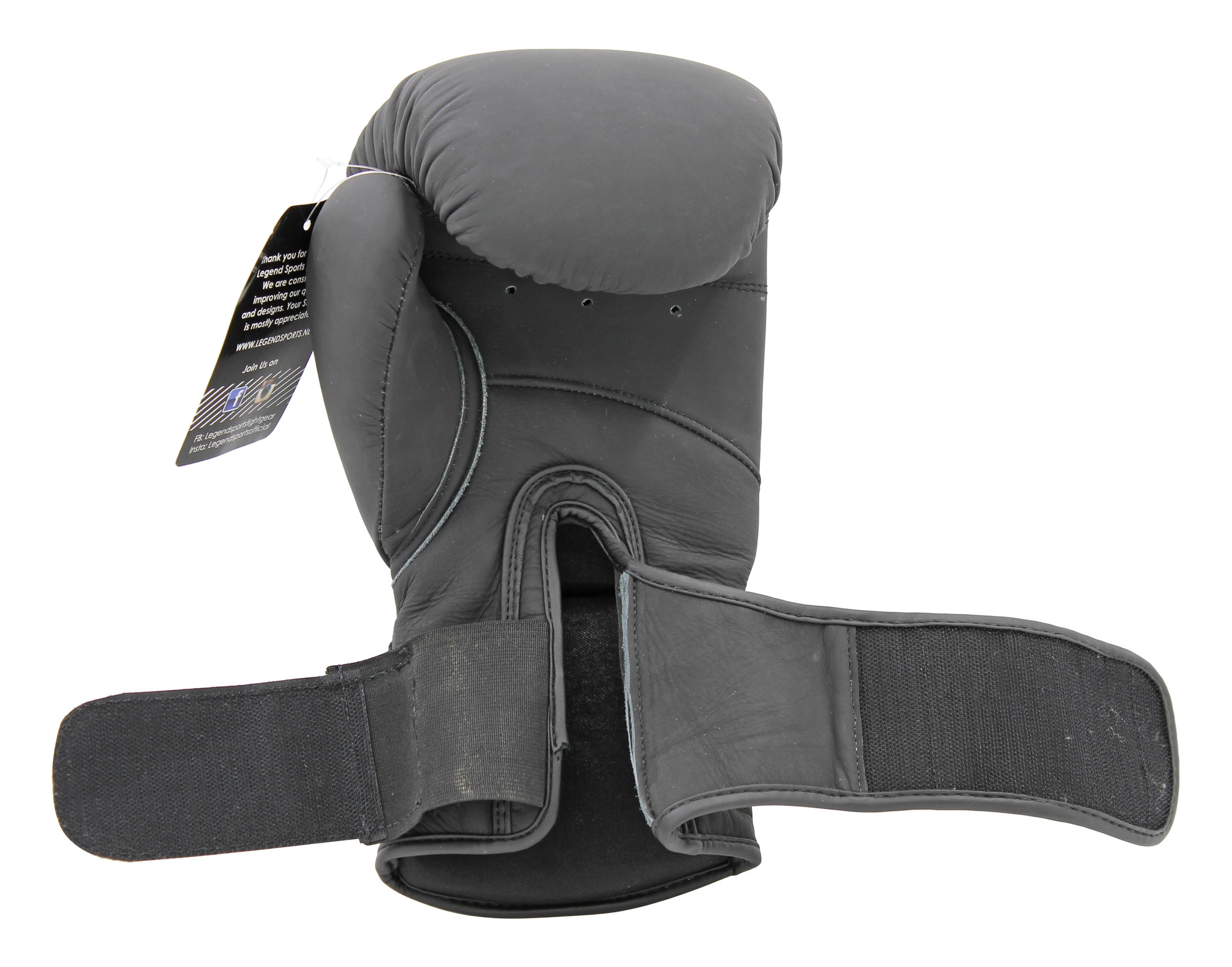 Boxing Gloves Legend Power Men/Women Matte Black Leather