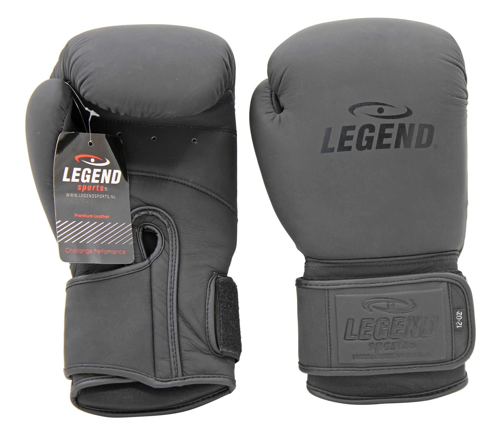 Boxing Gloves Legend Power Men/Women Matte Black Leather