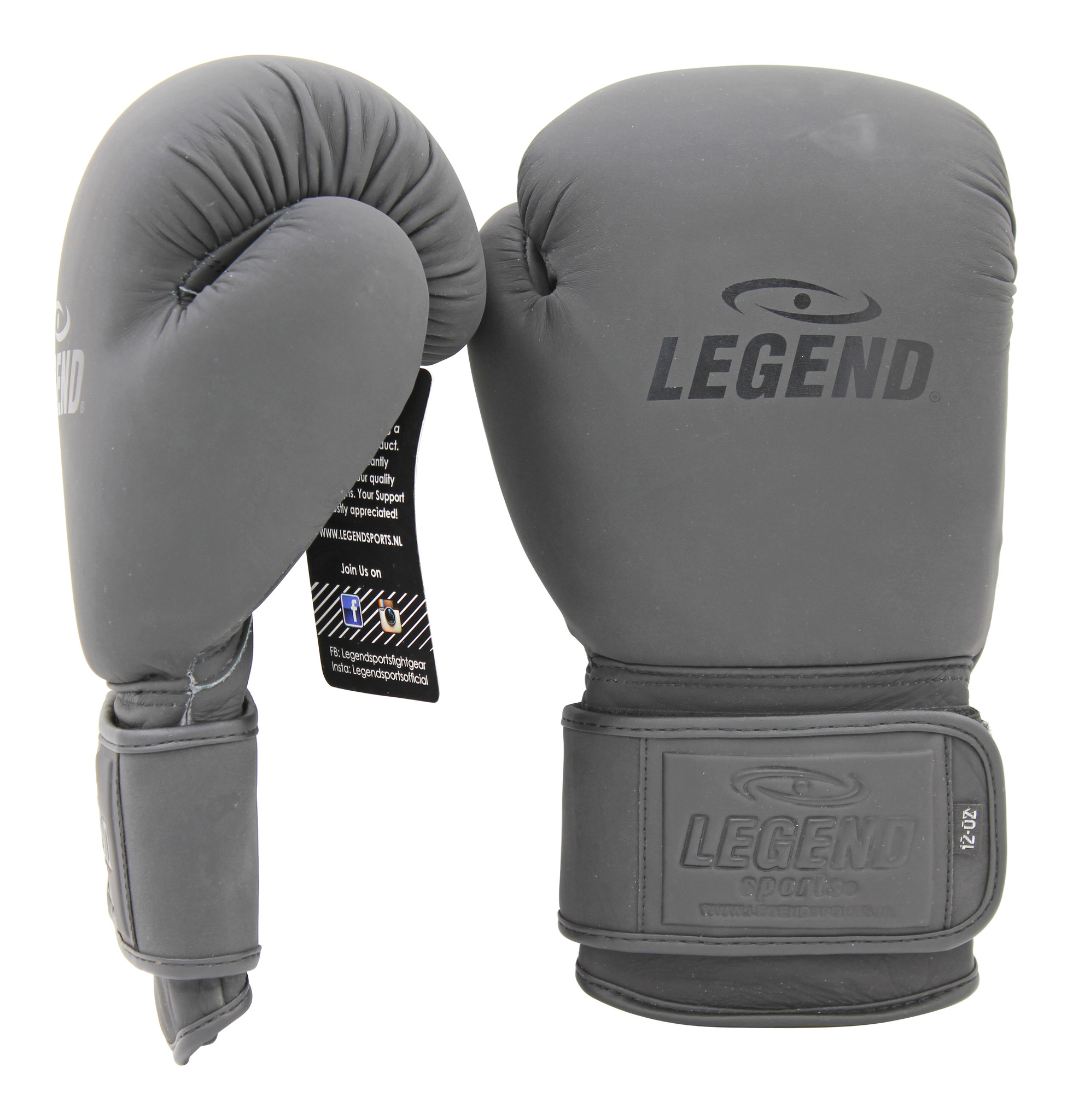 Boxing Gloves Legend Power Men/Women Matte Black Leather