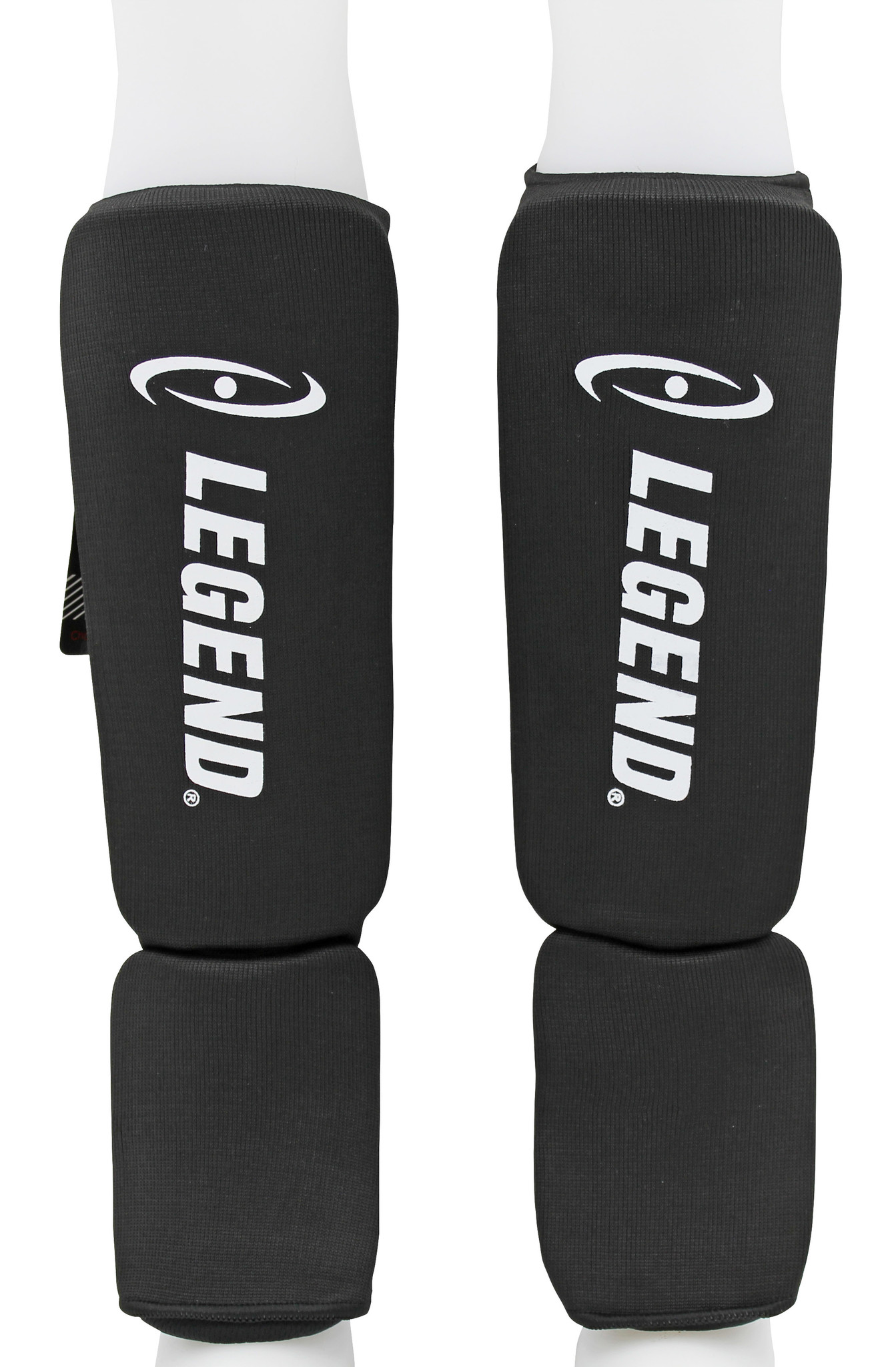 Shin Guards Legend Easy Kids/Adults Black Elastic