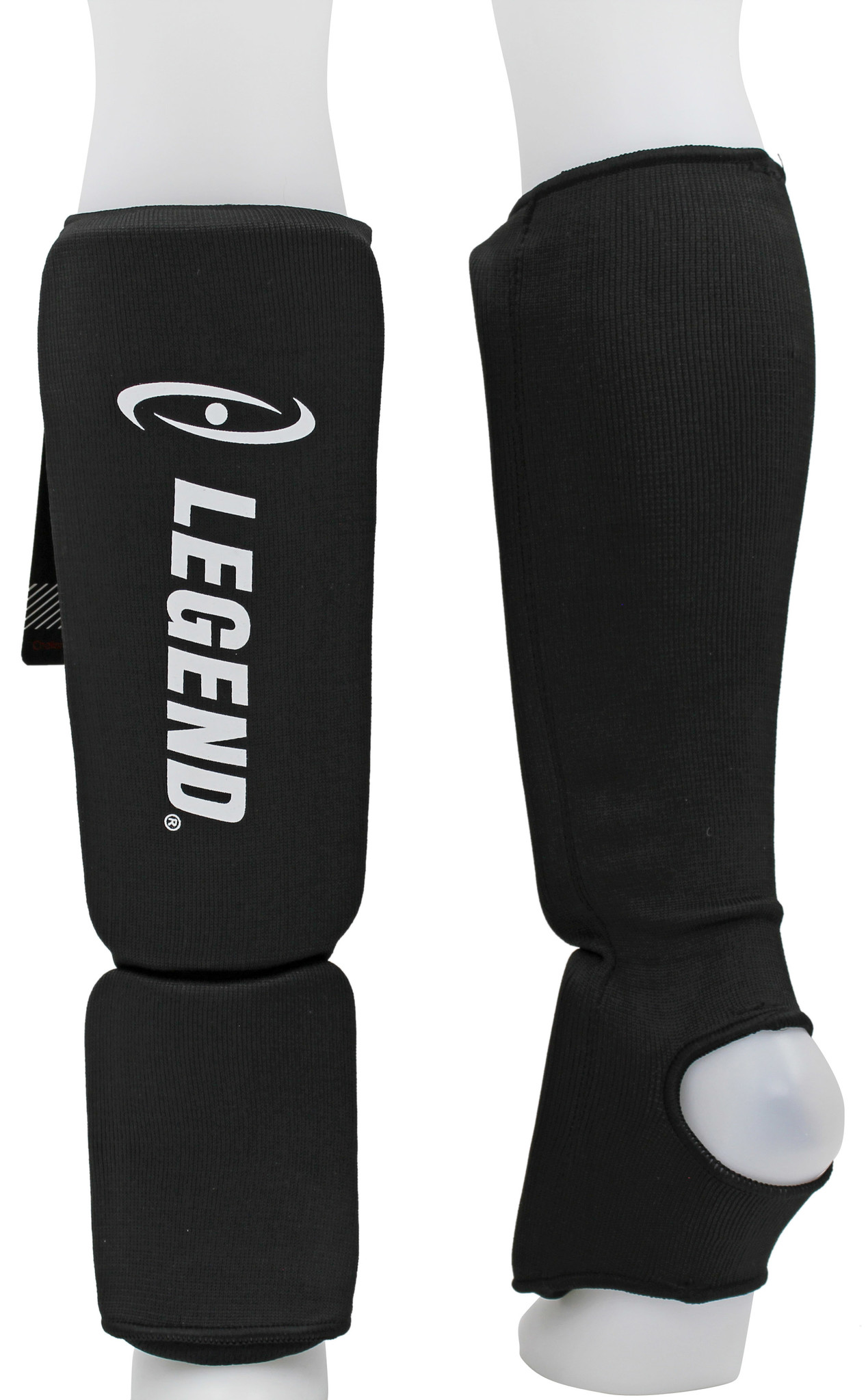 Shin Guards Legend Easy Kids/Adults Black Elastic