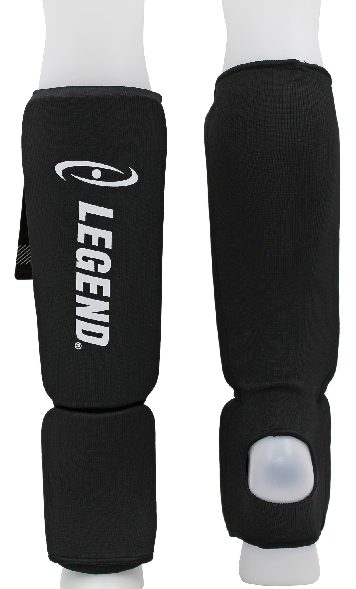 Shin Guards Legend Easy Kids/Adults Black Elastic