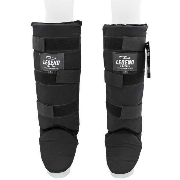 Shin Guards Legend Fast Kids/Adults Black Cotton