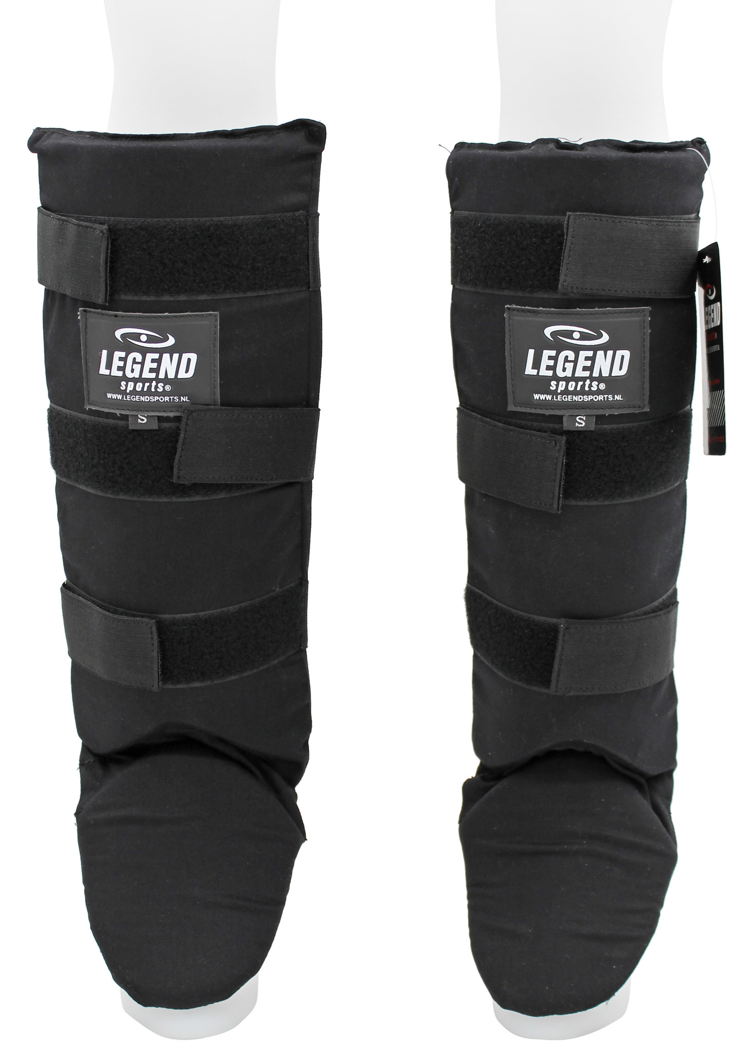 Shin Guards Legend Fast Kids/Adults Black Cotton