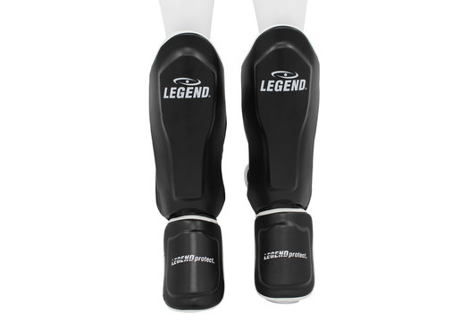 Kickboks Scheenbeschermers Legend Best Heren/Dames Zwart-Wit PU