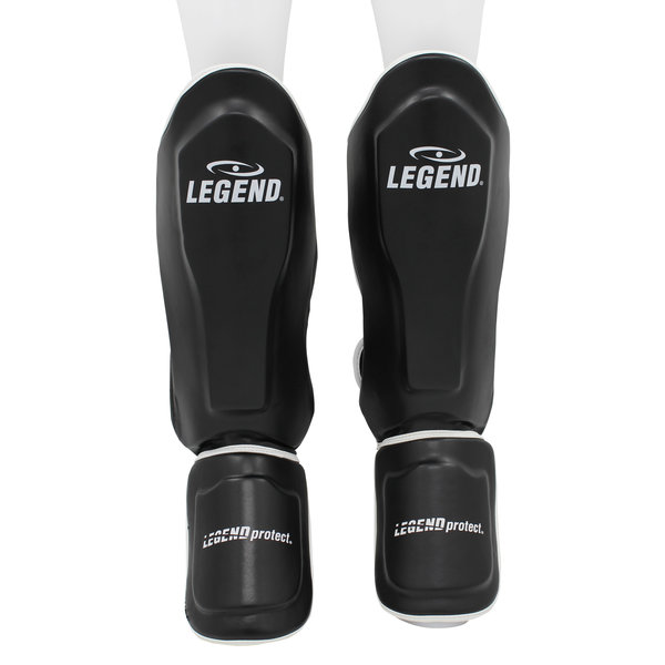 Kickboxing Shin Guards Legend Best Men/Women Black-White PU