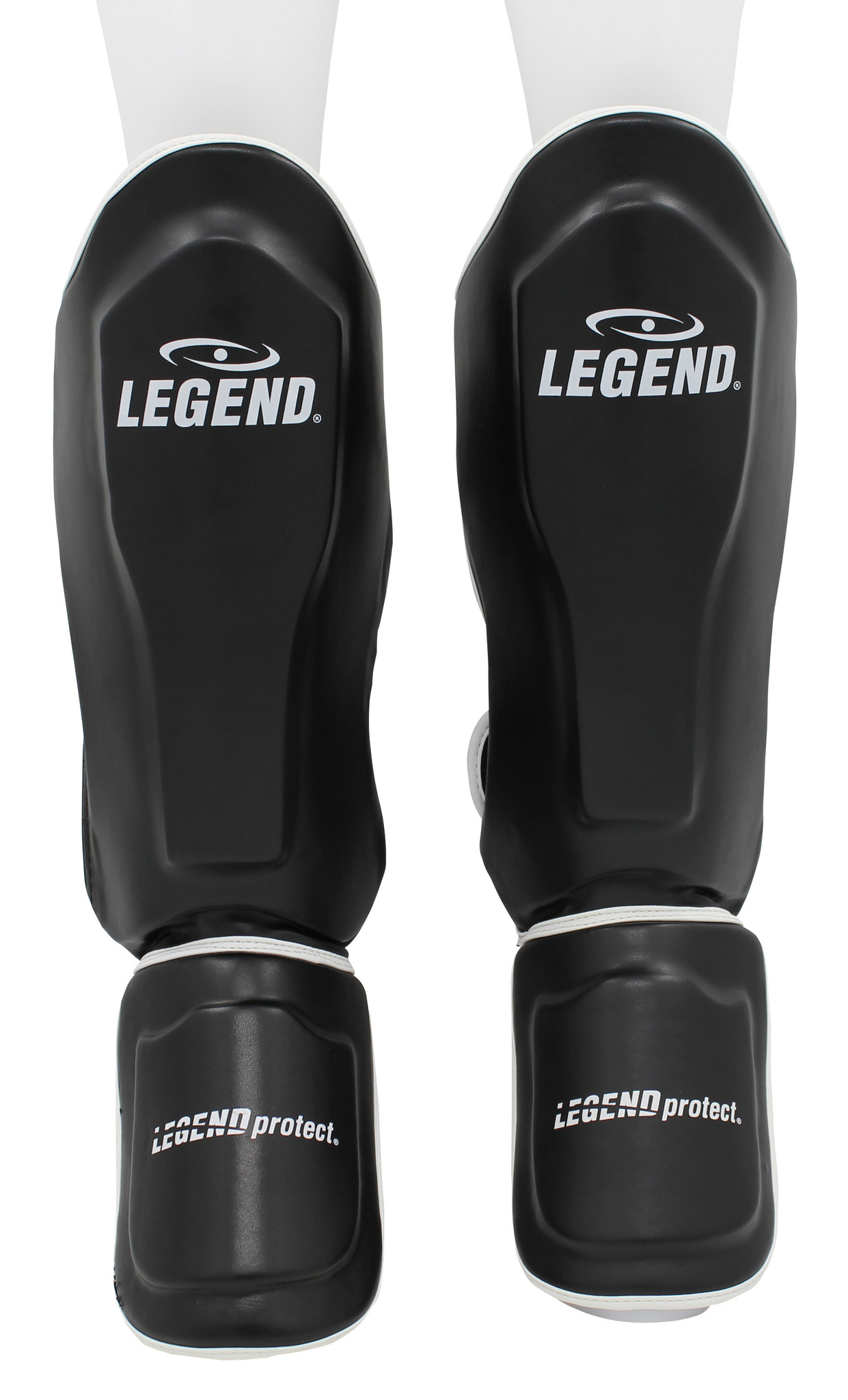 Kickboxing Shin Guards Legend Best Men/Women Black-White PU