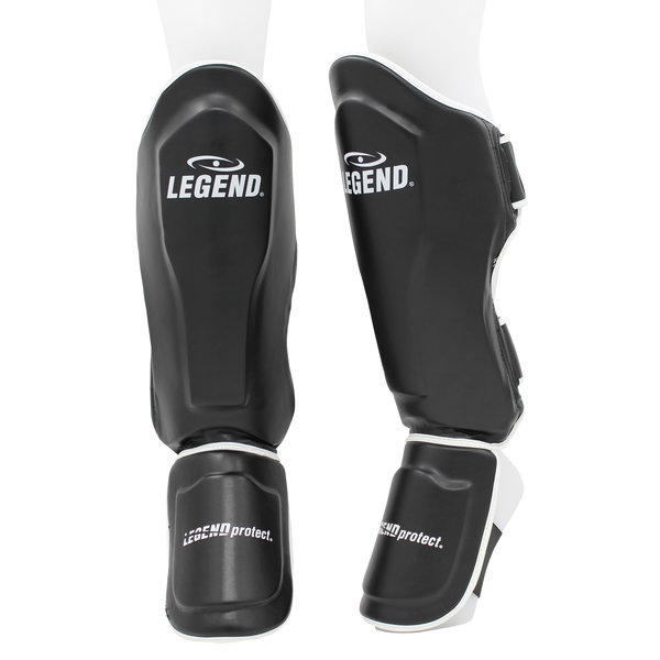 Kickboxing Shin Guards Legend Best Men/Women Black-White PU