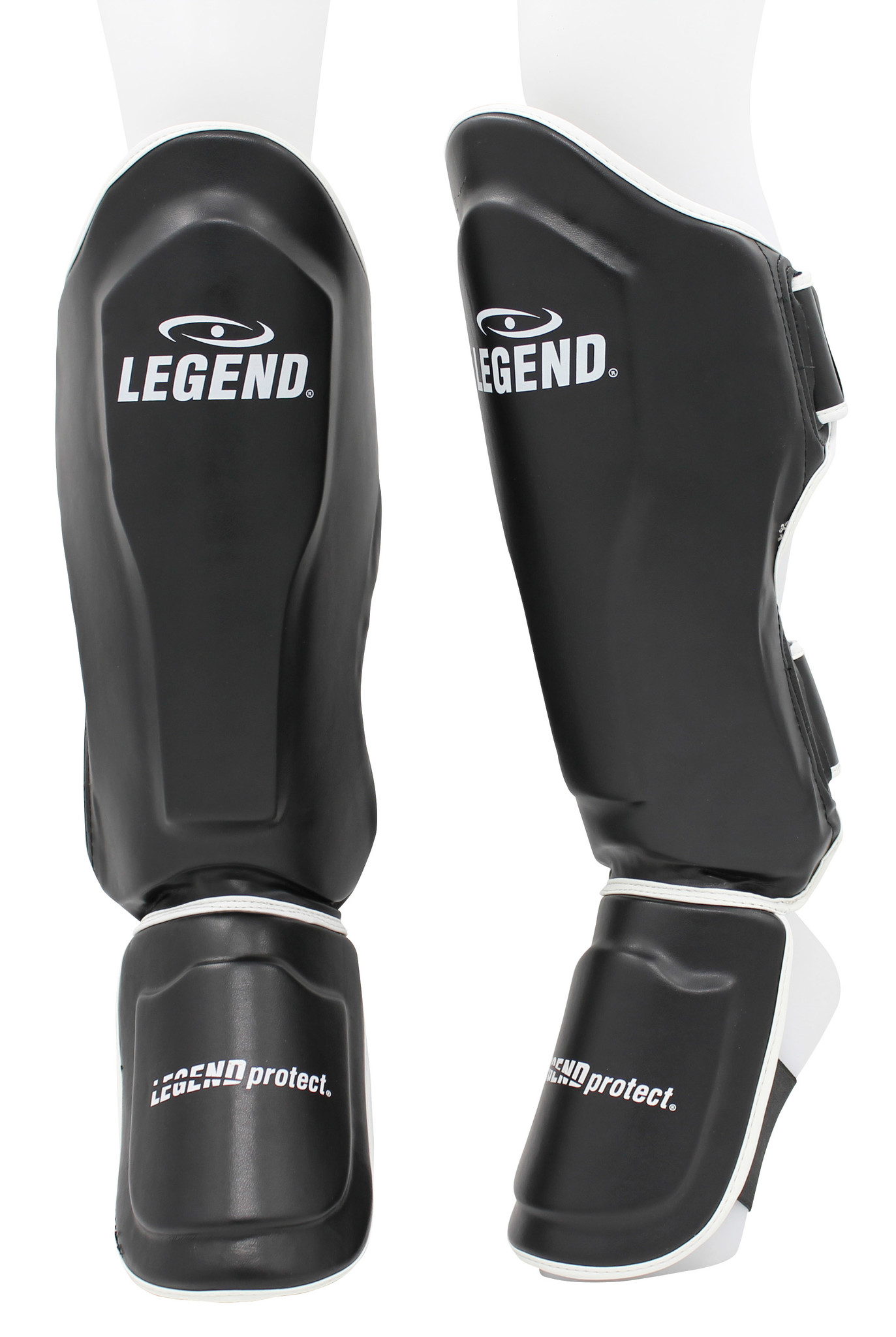Kickboxing Shin Guards Legend Best Men/Women Black-White PU